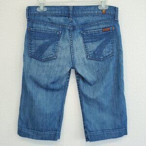 7 for All Mankind Dojo Bermuda Shorts Cropped Low-rise Jeans sz 26